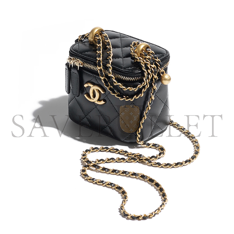 CHANEL SMALL VANITY WITH CHAIN SHINY CALFSKIN AP2292 (11*8.5*7cm)